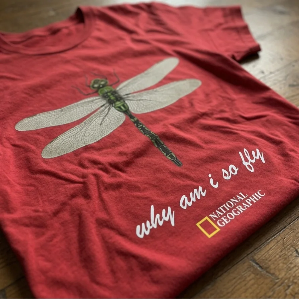 Gildan Red National Geographic Dragonfly Tee